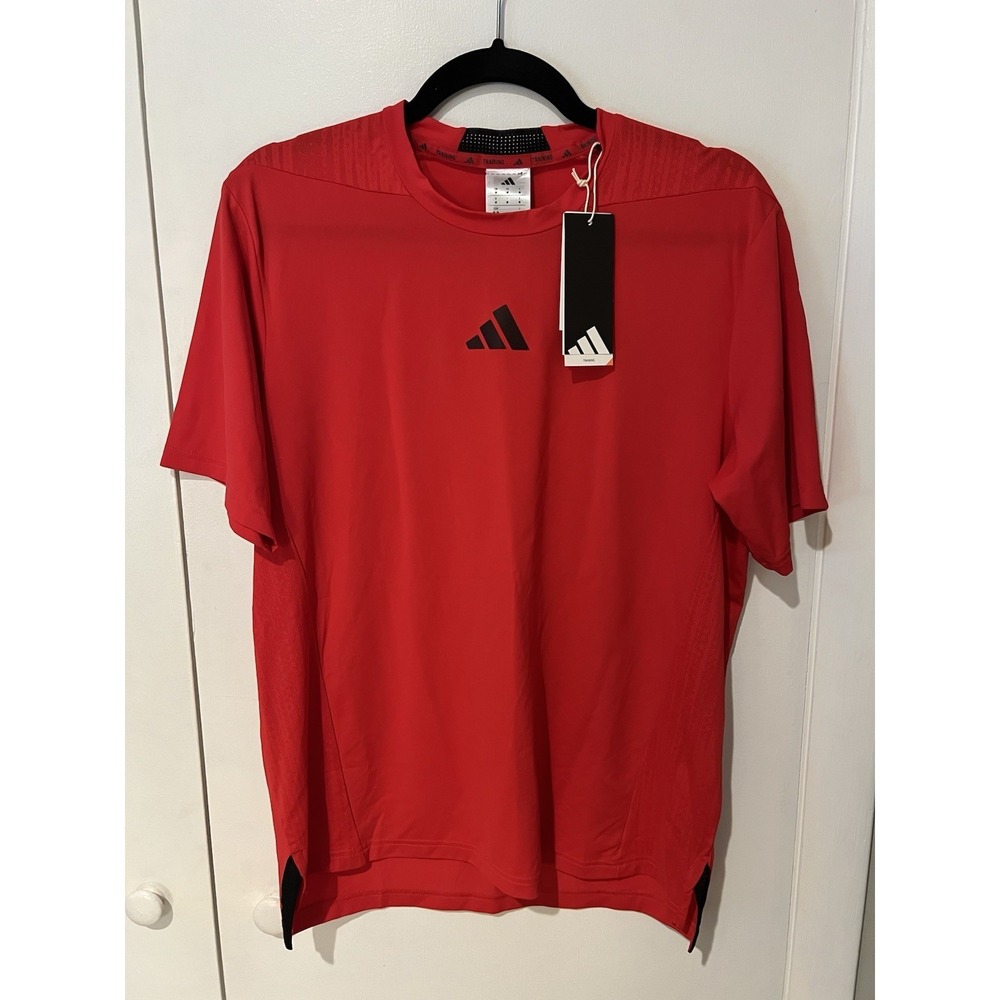 Adidas Designed For Training Intensity Tee T-Shirt JY6341 Ruby Red Men's Size M